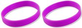 10x Siliconen armbandjes neon paars