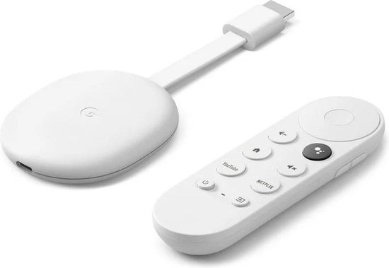 Afbeelding van Google Chromecast met Google TV - Multimediaspeler - 4K HDR - Wifi - Wit