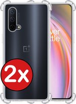 OnePlus Nord CE Hoesje Siliconen Shock Proof Case Transparant - OnePlus Nord CE Hoesje Cover Extra Stevig - 2 PACK