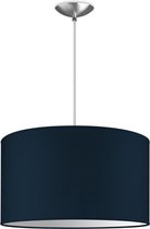Home Sweet Home hanglamp Bling - verlichtingspendel Basic inclusief lampenkap - lampenkap 40/40/22cm - pendel lengte 100 cm - geschikt voor E27 LED lamp - donkerblauw