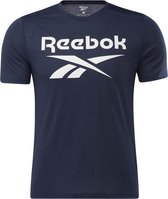 Reebok Workout Supremium Shirt Heren - sportshirts - navy - maat M