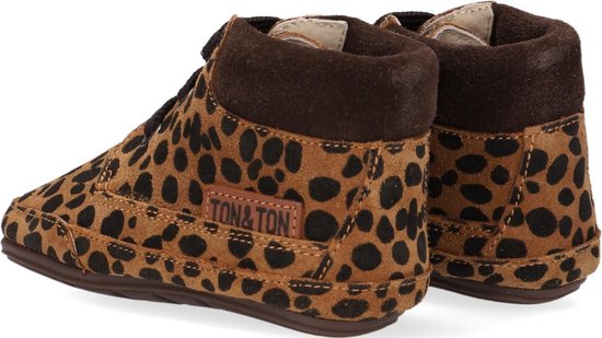 Ton & Ton Meisjes Sneakers Lief - Bruin - Suède - Maat 22