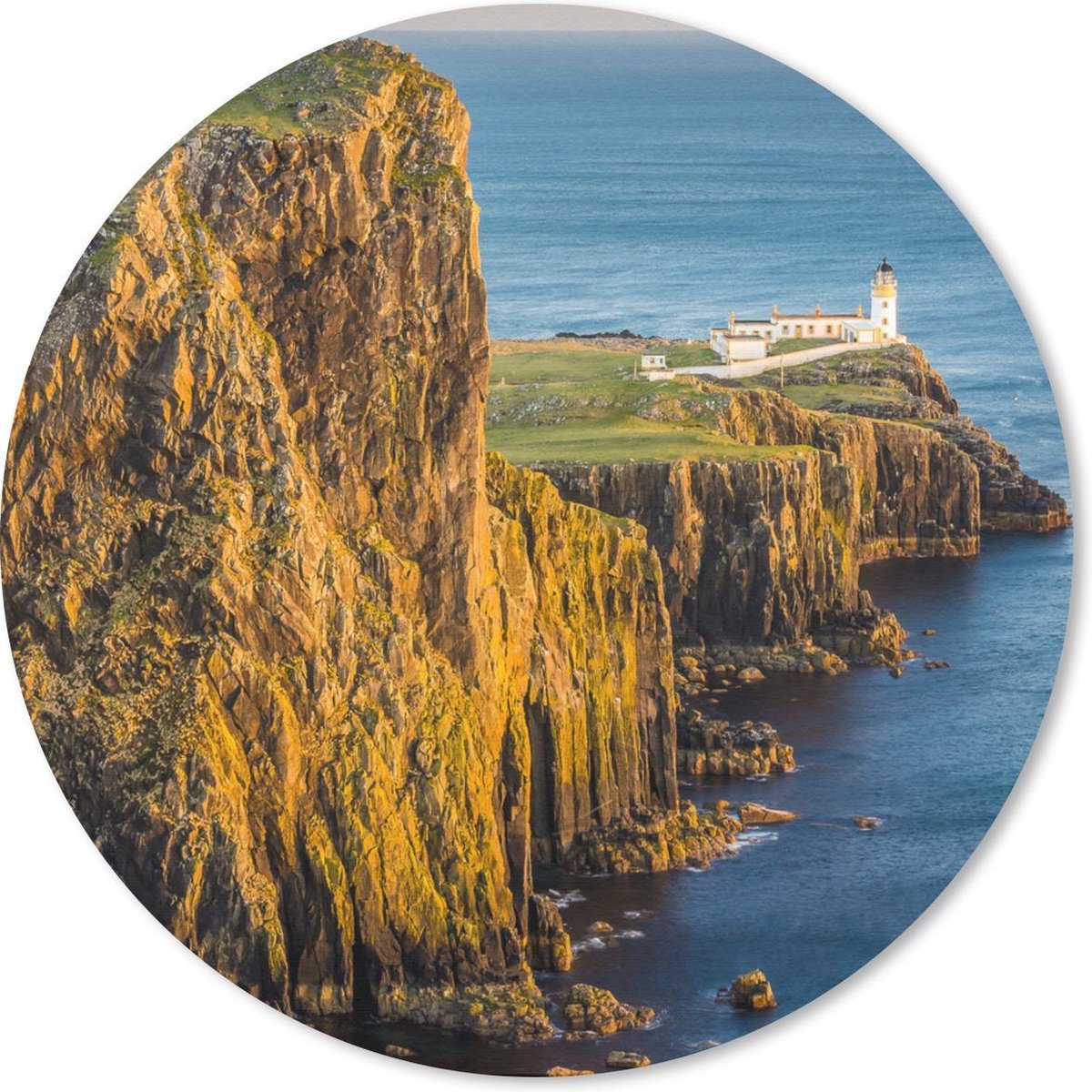 Muismat rond 50x50 cm - Mousepad Traditionele vuurtoren op Skye - Ronde muismatten