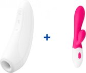 Satisfyer Curvy 1+ - Wit - Luchtdruk Vibrator + Aurora Vibe Rabbit Vibrator - Tarzan Vibrator