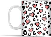 Mok - Panterprint - Hart - Rood - 350 ml - Beker