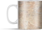 Mok - Marmer - Kalk - Zand - Textuur - 350 ml - Beker