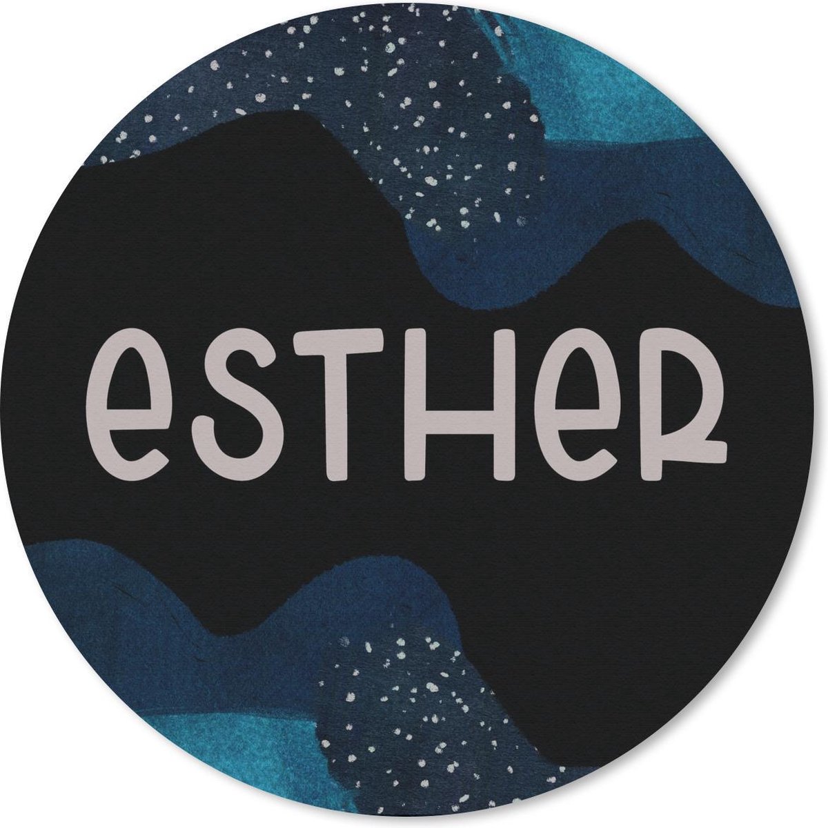 Muismat rond 40x40 cm - Mousepad Esther - Pastel - Meisje - Ronde muismatten