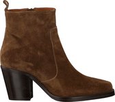 VIA VAI Anika Bizz Enkellaarsjes - Enkelboots met rits - Dames - Bruin - Maat 40