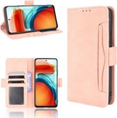 Voor Geschikt voor Xiaomi Redmi Note 10 Pro 5G / Poco X3 GT Skin Feel Kalf Patroon Horizontale Flip Leather Case met houder & kaartsleuven & fotolijst (roze)