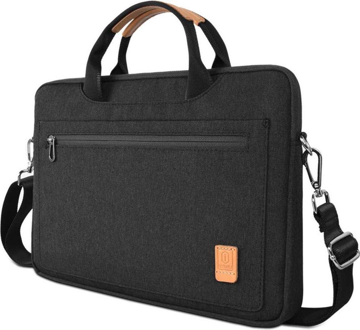 Laptoptas geschikt voor Medion Akoya - 14 inch Pioneer Waterafstotende laptoptas met schouderband - Zwart