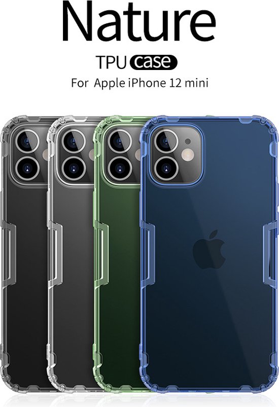 Nillkin iPhone 12 Mini - Coque en TPU Nature - Coque arrière - Blauw foncé