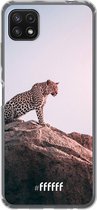 6F hoesje - geschikt voor Samsung Galaxy A22 5G -  Transparant TPU Case - Leopard #ffffff