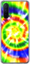 6F hoesje - geschikt voor OnePlus Nord CE 5G -  Transparant TPU Case - Hippie Tie Dye #ffffff