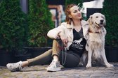 Grafische Hond Liefde T-shirt, Hondenliefhebber T-shirt, Hondenbezitters Cadeau, Uniek Cadeau Voor Hondenliefhebbers,Unisex V-hals,D002-002B, XXL, Zwart