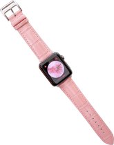 Apple Watch 38/40MM Leren Bandje - Horloge Bandje - Gesp Sluiting- Polsband - Kunstleer - Apple Watch 1 / 2 / 3 / 4 / 5 / 6 / SE - Roze