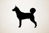 Silhouette hond - Canaan Dog - Canaan Hond - XS - 25x27cm - Zwart - wanddecoratie
