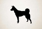 Silhouette hond - Formosan Mountain Dog - Formosaanse berghond - L - 75x89cm - Zwart - wanddecoratie