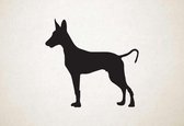 Silhouette hond - Podenco Canario - XS - 25x26cm - Zwart - wanddecoratie