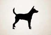 Silhouette hond - Toy Fox Terrier - S - 45x50cm - Zwart - wanddecoratie
