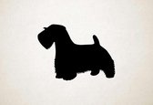 Silhouette hond - Sealyham Terrier - XS - 22x30cm - Zwart - wanddecoratie