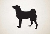 Silhouette hond - Appenzeller Sennenhund - Appenzeller Sennenhund - S - 45x48cm - Zwart - wanddecoratie