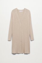 Mango Vest Geribd Vest Met Knopen 17053768 06 Dames Maat - M