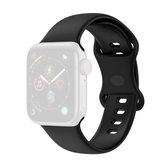Siliconen vervangende horlogebanden, maat: groot formaat voor Apple Watch Series 6 & SE & 5 & 4 40 mm / 3 & 2 & 1 38 mm (zwart)