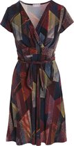 Cassis - Female - Jurk met geometrische print  - Bordeaux