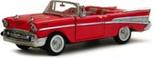 Yatming Lucky Diecast 1/18 Chevrolet Bel Air 1957 Cabrio Rood