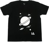 IA Interactief Glow T-Shirt voor Kinderen - Outer Space - Super Groene Gloed - Maat 104
