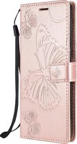 OnePlus Nord N10 5G Hoesje - Mobigear - Butterfly Serie - Kunstlederen Bookcase - Roségoud - Hoesje Geschikt Voor OnePlus Nord N10 5G