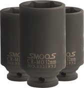 Smoos® Diepe krachtdop 26 mm 1/2 opname - 3 stuks