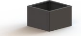 MySteel Gepoedercoat staal plantenbak Miami 600x600 Bodemplaat + 4 wielen (50kg per wiel) - Kleur: RAL9010 (wit) - Hoogte: 400mm