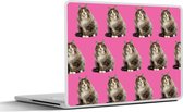 Autocollant pour ordinateur portable - 11,6 pouces - Animal - Motifs - Rose - 30x21cm - Autocollants pour ordinateur portable - Skin pour ordinateur portable - Couverture
