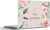 Laptop sticker - 12.3 inch - Quotes - Grandma - Spreuken - I love grandma - 30x22cm - Laptopstickers - Laptop skin - Cover