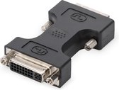Digitus AK-320502-000-S DVI Adapter [1x DVI-stekker 24+1-polig - 1x DVI-bus 24+5-polig] Zwart