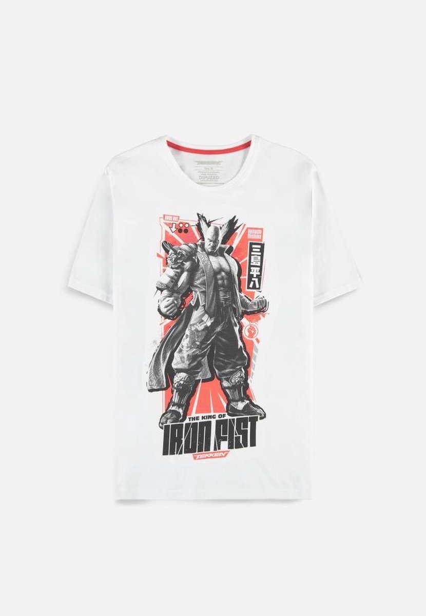 Difuzed - Tekken Heren Tshirt - Maat L- Heihachi Wit