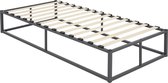 ML-Design metalen bed antraciet, 90x200 cm, gemaakt van gepoedercoat stalen frame