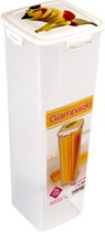Hega Voorraadpot Giampaolo 1,7 Liter 10 X 28 Cm Transparant/wit