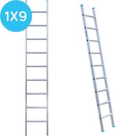 Eurostairs Ladder enkel recht 1x9 sporten