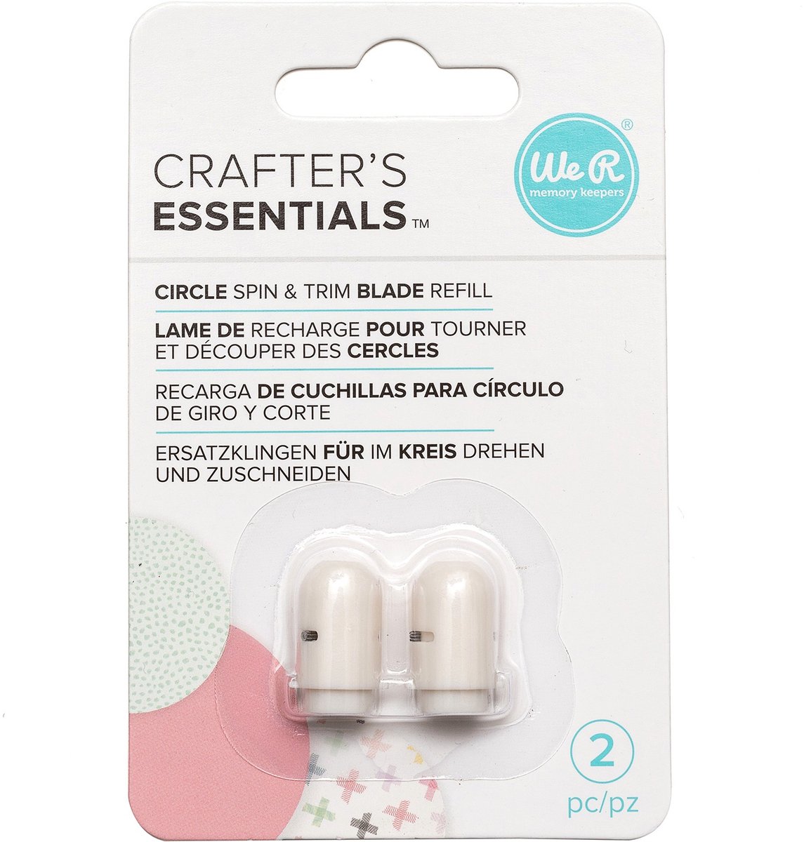 We R Makers circle spin & trimmer Navulling blades x2