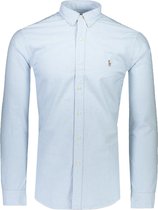 Polo Ralph Lauren  Overhemd Blauw Getailleerd - Maat L - Heren - Herfst/Winter Collectie - Katoen