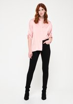 LOLALIZA Satijnen blouse met halflange mouwen - Nude - Maat 48
