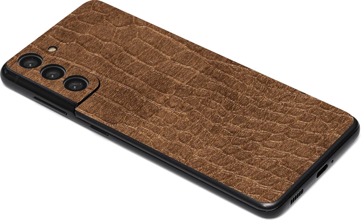 ScreenSafe Skin Galaxy S21 Cognac Croco zonder logo
