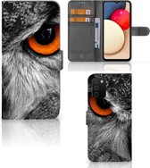 Telefoonhoesje Geschikt voor Samsung Galaxy A03s Bookcase Uil
