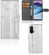 Telefoonhoesje OnePlus Nord CE 5G Smartphonehoesje met naam White Wood