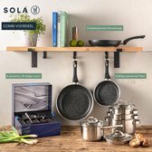 Sola Combi Set - 1x Luxor Bestekset 6 Persoons, 50 Delig, 4 Delige Kookpannenset Pearl, en 2x Stongehenge Koekenpannen