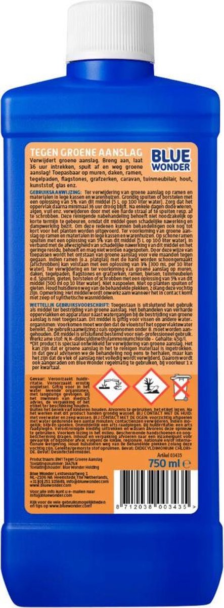 Blue wonder groene aanslag reiniger 750 ml — afbeelding 2