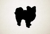 Pomapoo - Silhouette hond - L - 75x75cm - Zwart - wanddecoratie