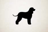 Ierse Water Spaniël - Silhouette hond - M - 60x76cm - Zwart - wanddecoratie